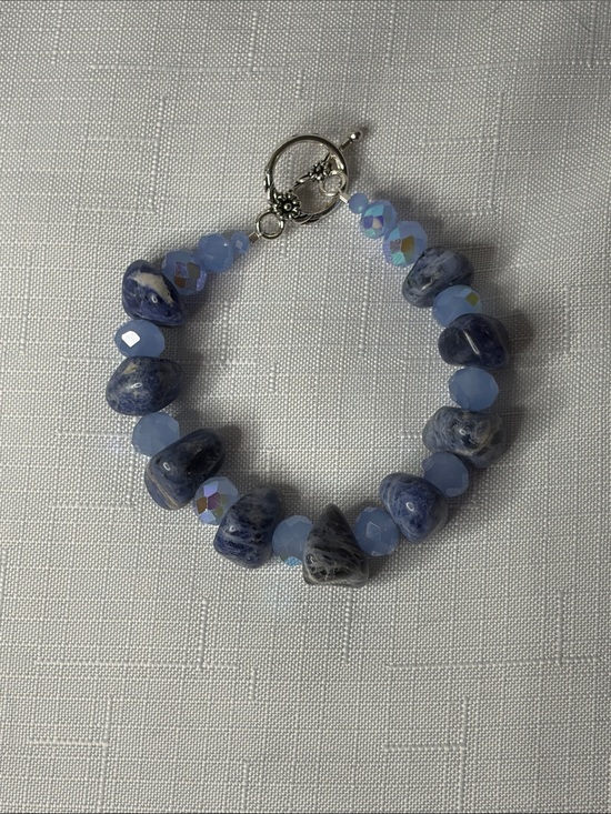 Real Diehl Jewelry Jewelry - Handcrafted Sodalite and Crystal Chunky Bracelet